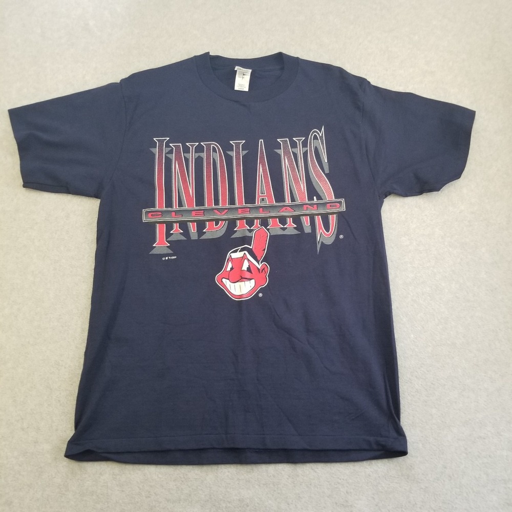 Vintage Cleveland Indians Shirt Mens Large Single Stitch Baseball MLB 90s 1994